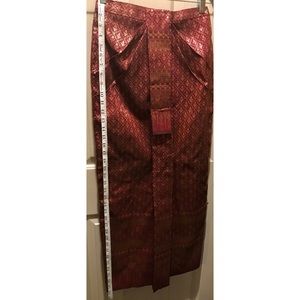 Thai Formal Traditional Finished Lined Skirt NWOT